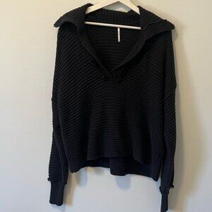 Free People Collared Oversized Sweater